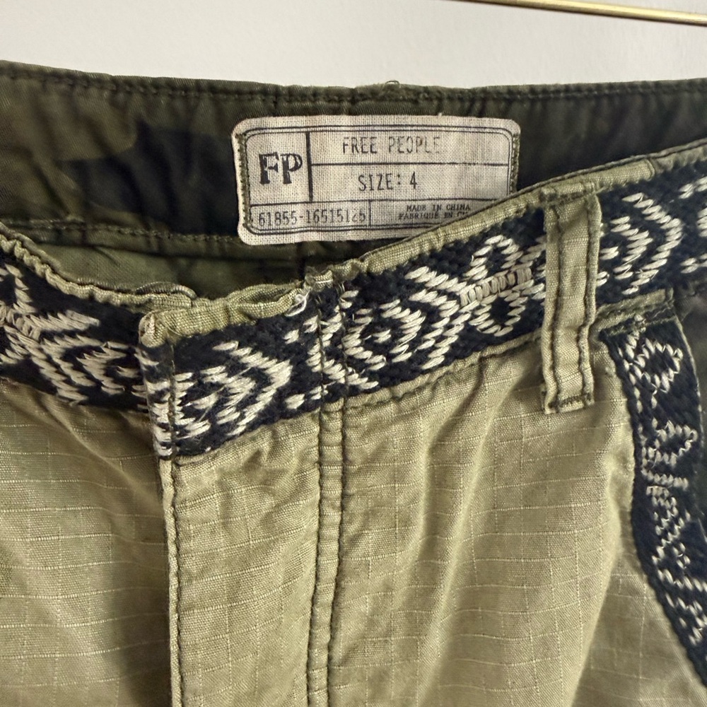 Free People Khaki Cargo Pants - Picture 2 of 6
